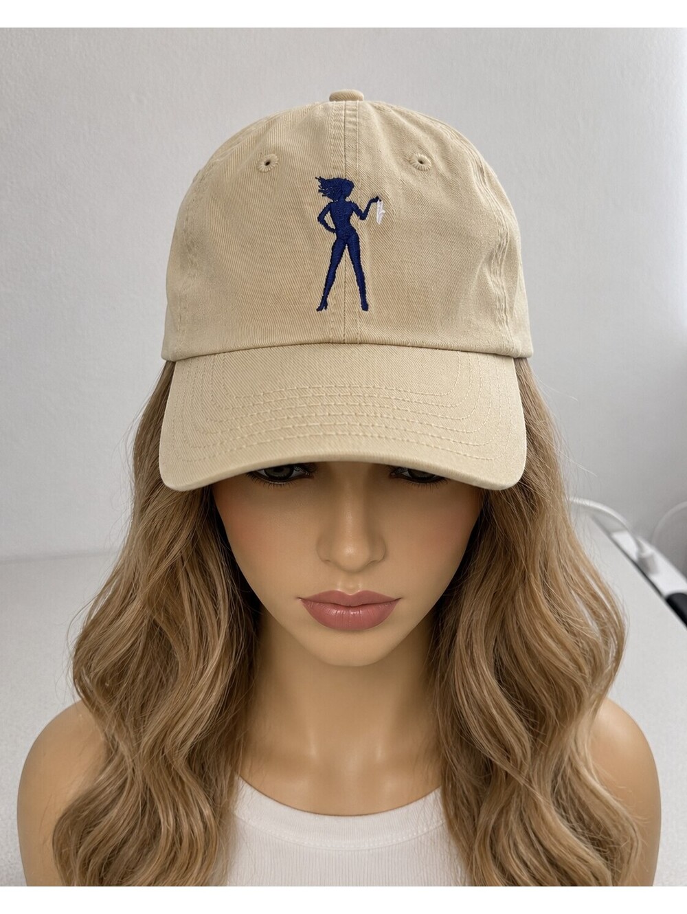 South Beach Baby Beige Dad Hat Embroidered Girl Adjustable Baseball Cap